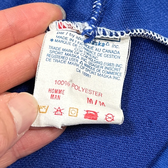 Vintage 90s CCM Toronto Maple Leafs Logo Blue Home Hockey Jersey Mens Medium - Picture 12 of 13